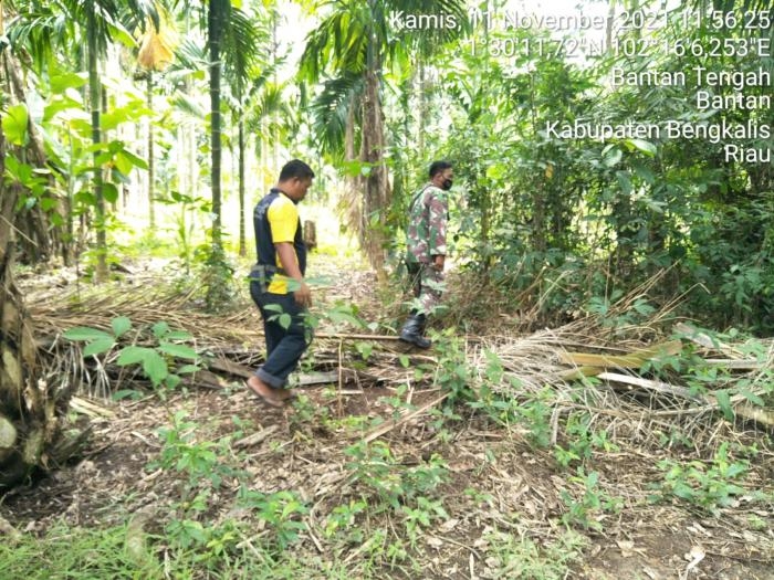Serda Amat Zamzuri Ingatkan Warga Desa Bantan Tengah Jauhi Kebakaran Hutan Dan Lahan