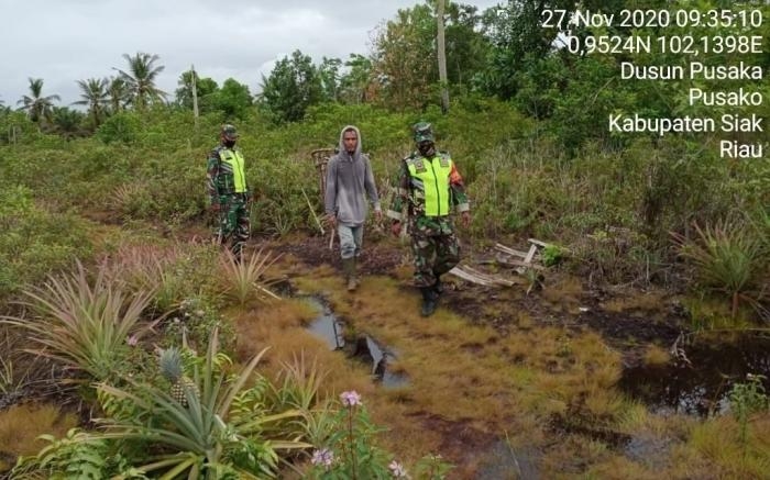 Anggota Danramil 06/Sungai Apit Kembali Gelar Patroli.