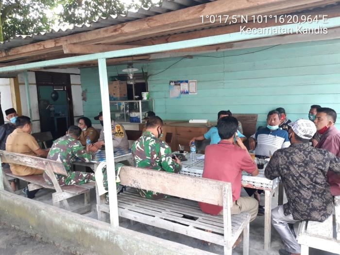 Siaga Dalam Menghadapi Bencana Alam, Personil Koramil 11/Kandis Gelar Muskam Dengan Para Tokoh