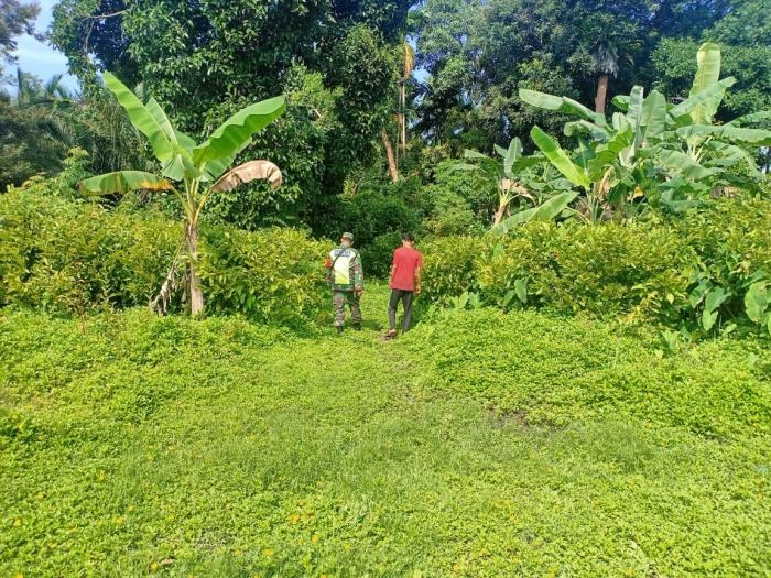 Cegah Karlahut, Babinsa Koramil 08/Merbau Lakukan Patroli Bersama Masyarakat