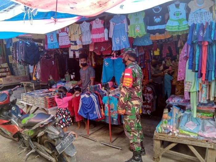 Putus mata rantai covid - 19, Babinsa Koramil 09/Minas kembali terapkan Gakplin