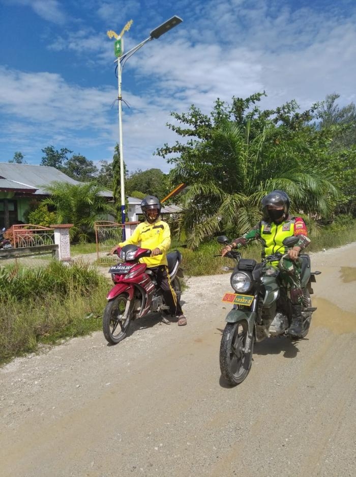 Koramil 08/Merbau Lakukan Patroli Dalam Masa Kampanye Paslon Cabup dan Cawabup Meranti
