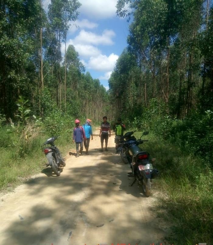 Pantau Titik Api, Babinsa Kampung Tasik Betung Giat Lakukan Patroli Karlahut