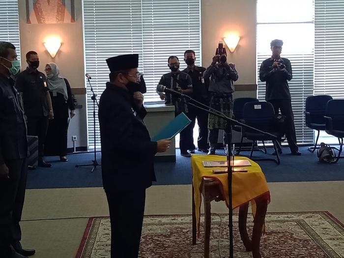 Sebanyak 29 Pejabat Tinggi Pratama Administrator dan Pengawas dilingkungan Pemkab Bengkalis Dilantik