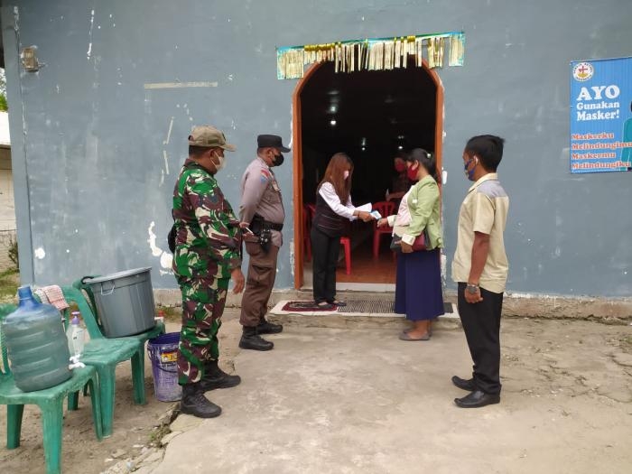 Antisipasi Penyebaran Covid 19, Babinsa Desa Suak Merambai Gelar Sosialisasi Prokes