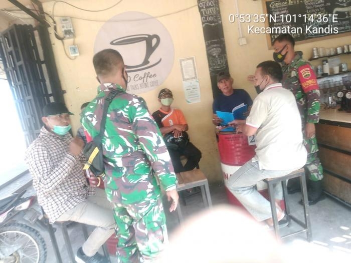 Personil TNI 11 Kandis Gelar Patroli Prokes