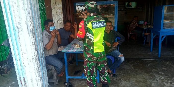 Anggota Danramil 08/Merbau kembali gelar Gakplin protokol kesehatan