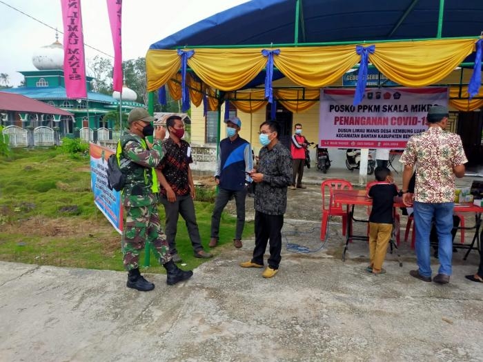 Lebaran Pertama, Personil Koramil 01 Bengkalis Kembali Gelar Komsos Di Desa Kembung Luar