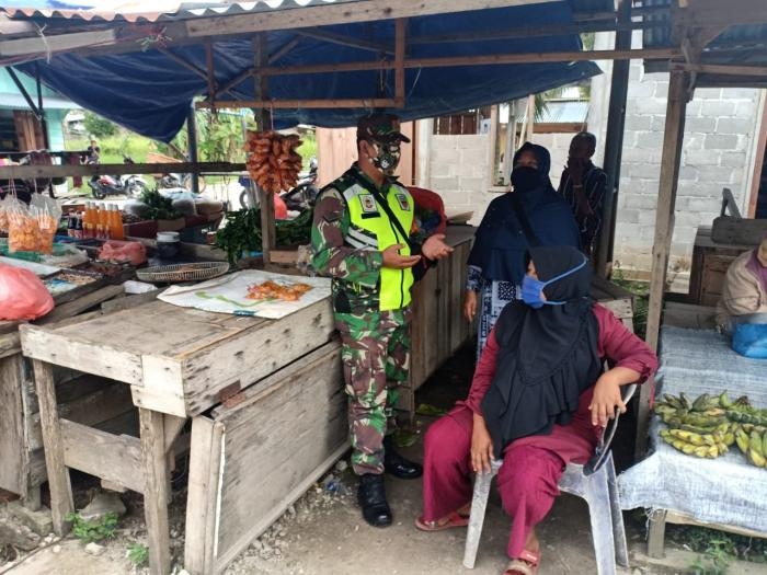 Anggota Danramil 08/Merbau kembali Gelar Gakplin Protokol Kesehatan