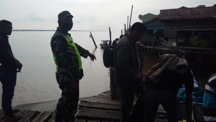 Cegah Covid - 19, Koramil 08/Merbau kembali gelar Gakplin Protokol Kesehatan di Desa Kudap.