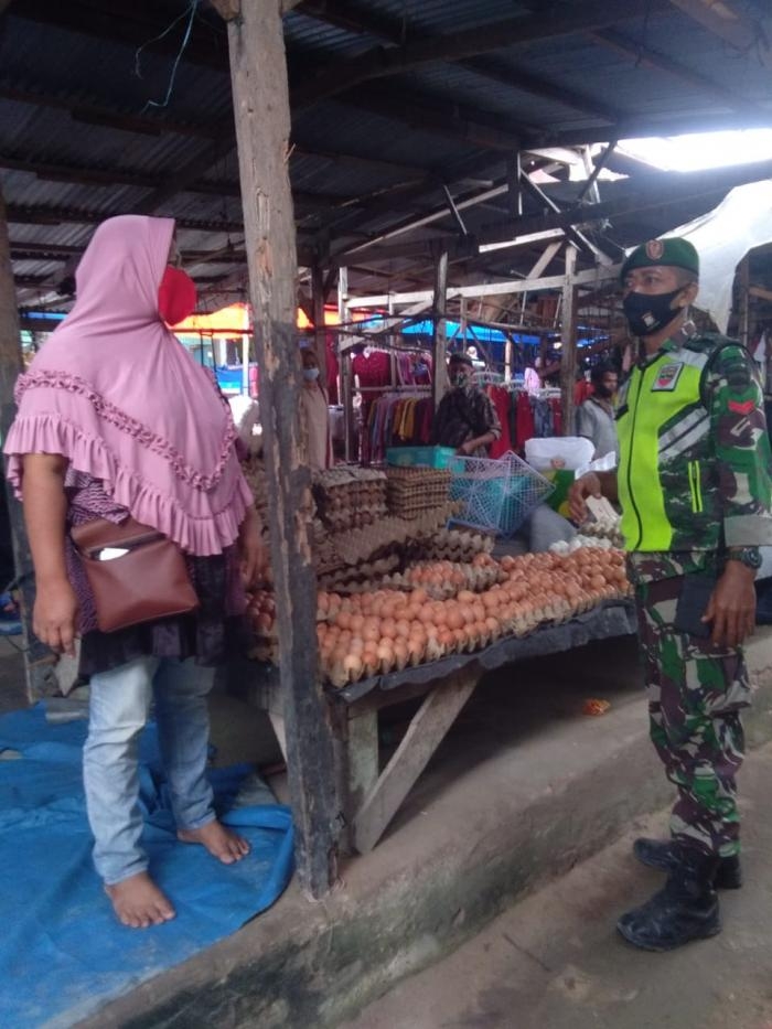 Cegah Covid - 19, Babinsa Koramil 09/Minas kembali terapkan Gakplin