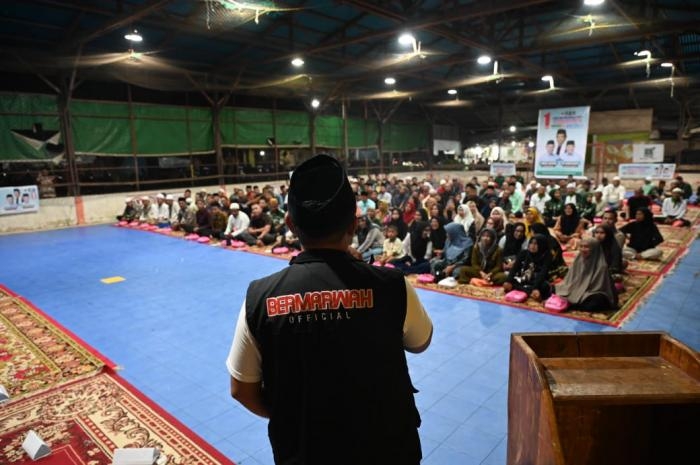 Warga Tempuling Bulat Satu Suara Dukung Paslon No 1 Abdul Wahid - SF Hariyanto 