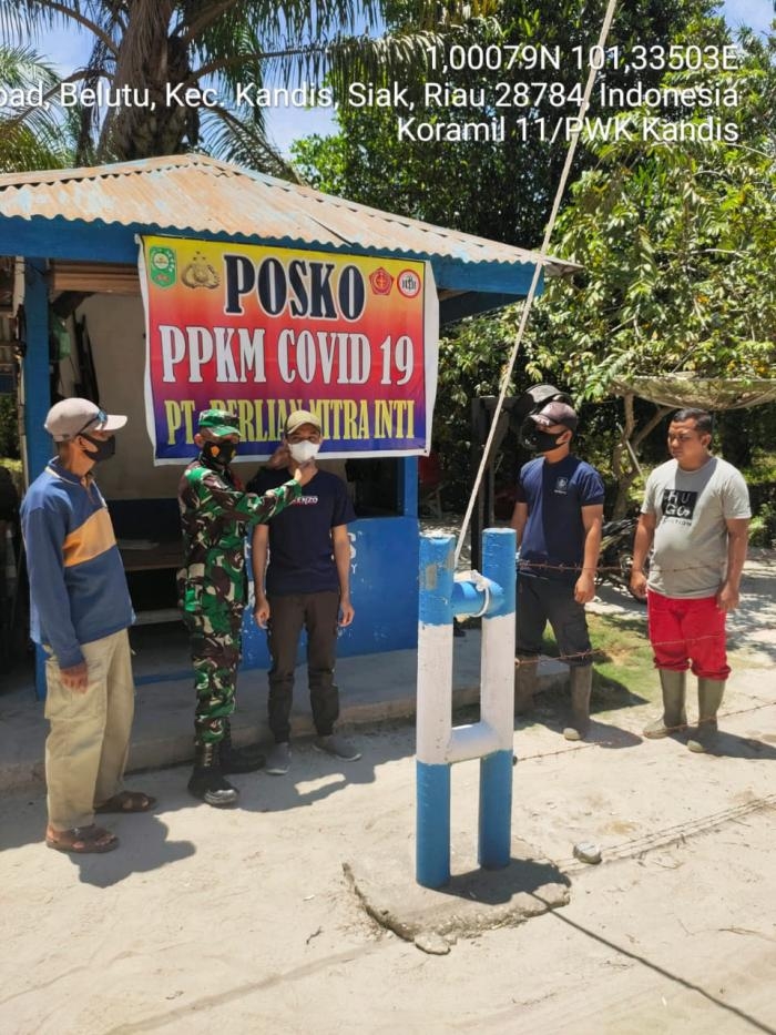 Putus Mata Rantai Covid 19, Serda Roni Panjaitan Giat Lakukan Aturan Prokes