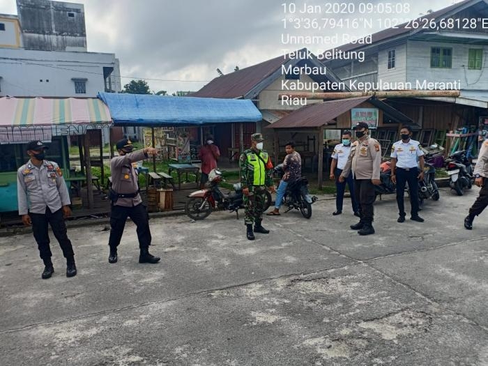 Anggota Koramil 08 Merbau Kembali Gelar Patroli Protokol Kesehatan