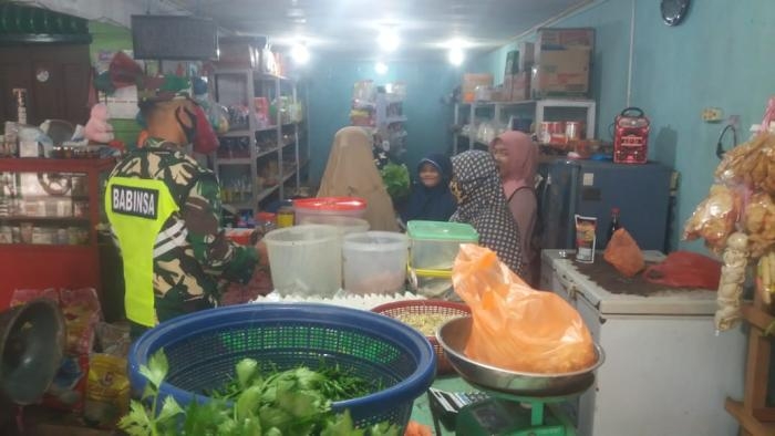 Babinsa Koramil 08/Merbau kembali gelar Gakplin protokol kesehatan.