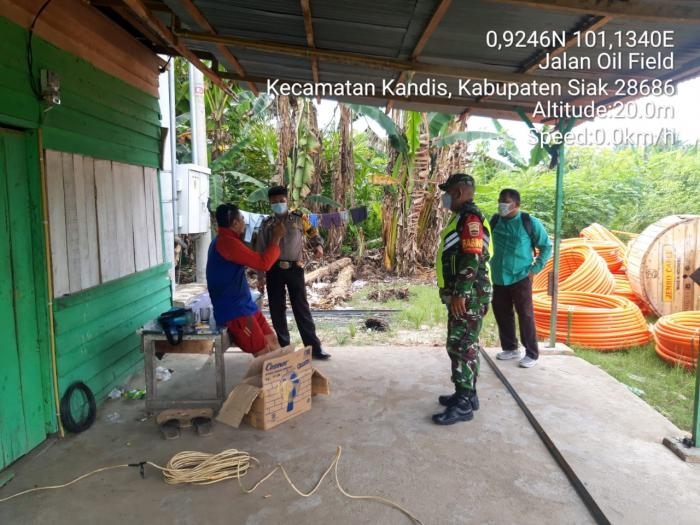 Cegah Covid 19, Personil Koramil 11 Kandis Kembali Lakukan Patroli Prokes