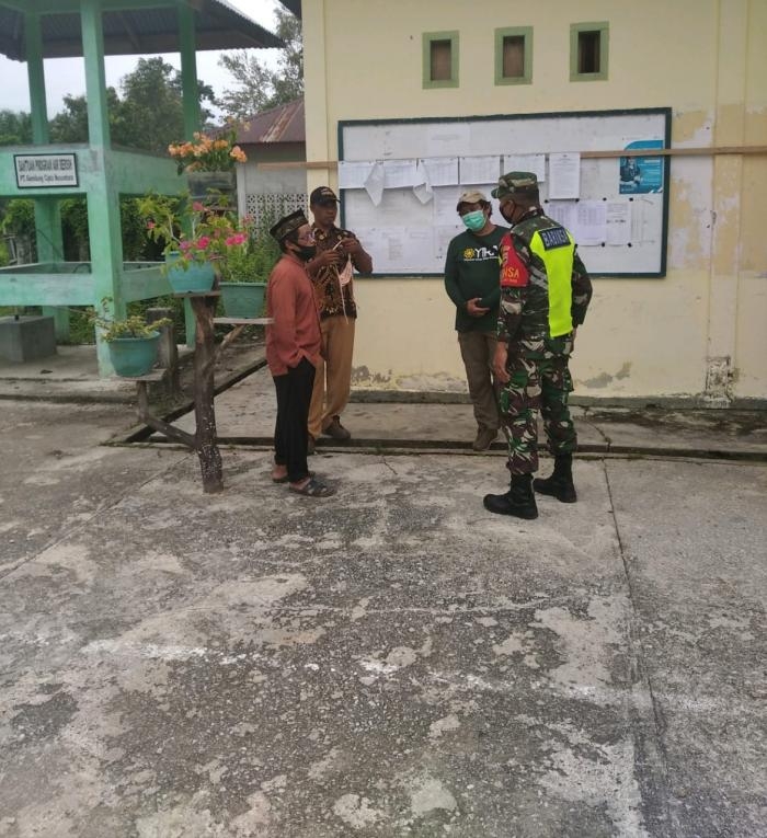 Cegah Covid - 19, Koramil 08/Merbau kembali gelar Gakplin di Desa Lukit.