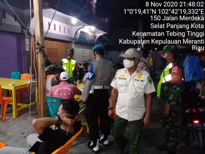 Cegah Covid - 19, Danramil 02/Tebing Tinggi Kembali Gelar Patroli Gabungan
