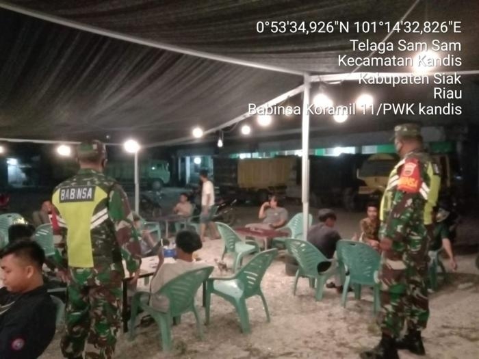 Cegah Covid 19, Serda Bosur Siregar Gelar Operasi Prokes di Jalan Ahmad Yani