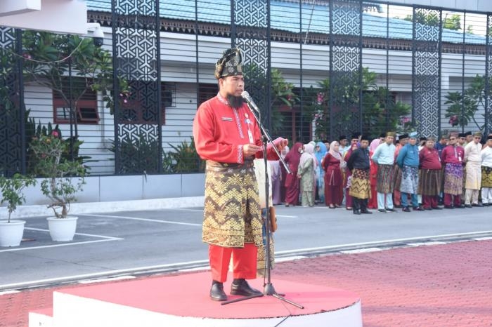 Bupati Bengkalis Laksanakan Apel Peringatan Hari Ke - 68 Provinsi Riau Jadi 