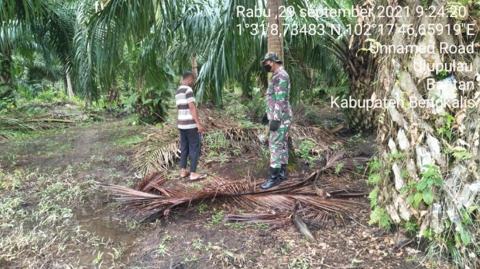 Serda Zamzuri Ingatkan Warga Desa Ulu Pulau Bantan Hindari Kebakaran Hutan dan Lahan
