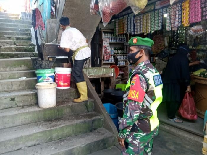 Anggota Koramil 09/Minas Kembali Mengelar Patroli Protokol Kesehatan