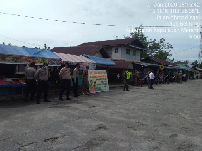 Anggota Danramil 08/Merbau Kembali Mengelar Operasi Gakplin Protokol Kesehatan