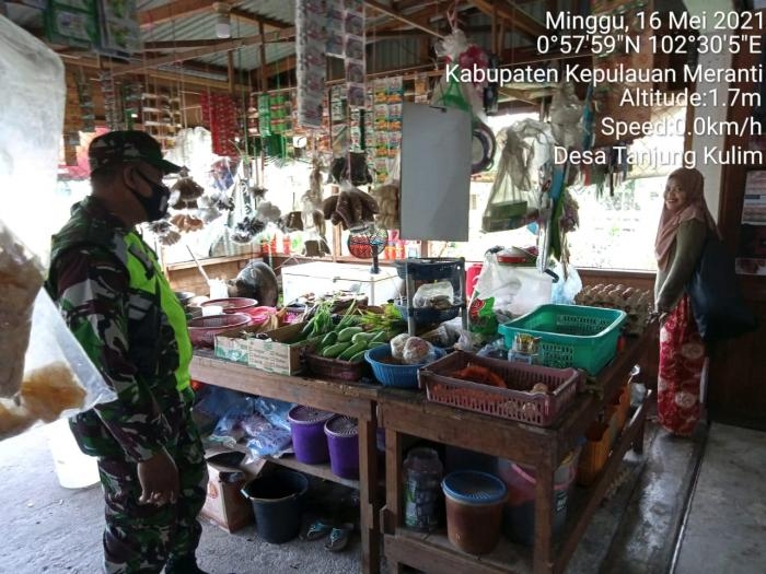 Cegah Penularan Covid 19, Babinsa Desa Tanjung Kulim Kembali Gelar Operasi Yustisi