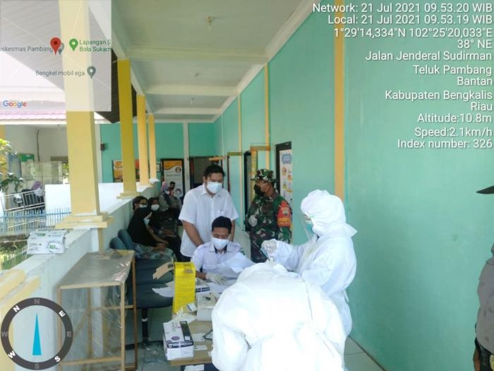 Antisipasi Penularan Virus, Anggota Koramil 01 Bengkalis Perkuat Disiplin Prokes