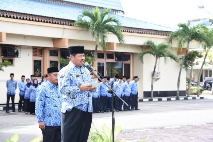 Pimpin Apel HUT Korpri, Bupati Sampaikan Hal Ini Ke Pegawai
