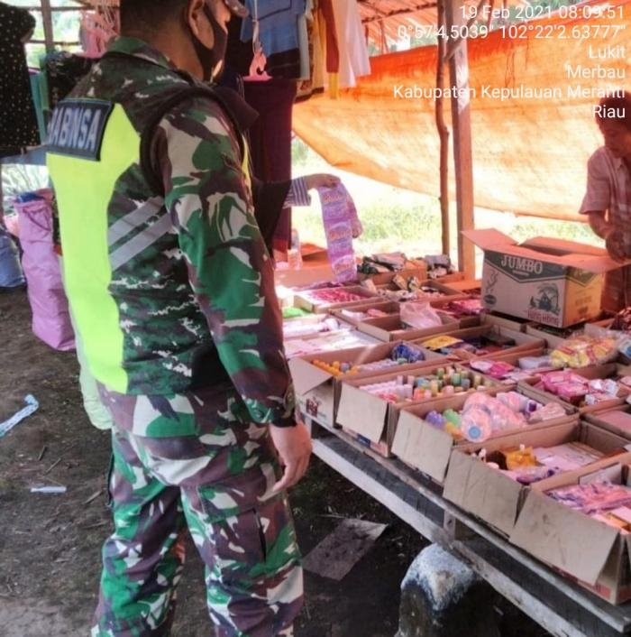 Putus Mata Rantai Covid 19, Babinsa Desa Lukit Gelar Prokes