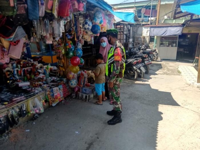 Anggota Danramil 09/Minas Kembali gelar gakplin protokol kesehatan