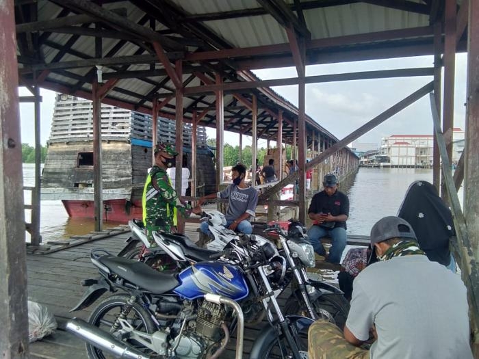 Anggota Danramil 08/Merbau kembali gelar Gakplin protokol kesehatan