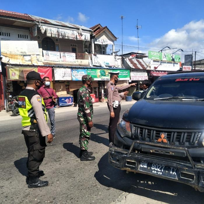 Cegah Covid 19, Personil Koramil 09 Minas Gelar Operasi