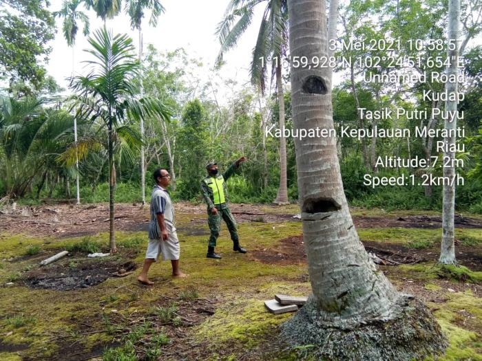 Antisipasi Kebakaran Hutan, Babinsa Desa Kudap Giat Lakukan Patroli Karlahut