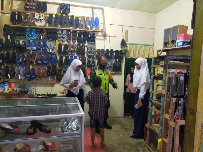 Cegah Covid 19, Personil Koramil 09 Minas Gelar Operasi