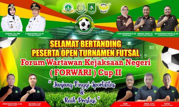 Besok Malam, Bupati Bengkalis Buka Open Turnamen Futsal Forwari Cup II  