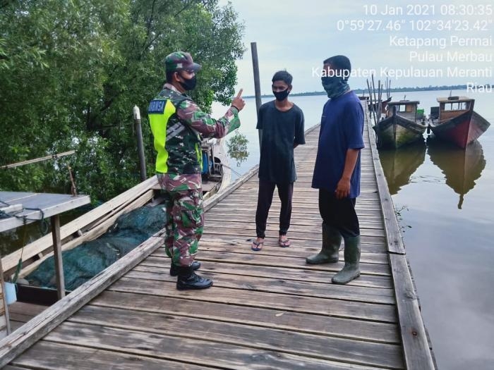 Anggota Danramil 08/Merbau kembali gelar Gakplin protokol kesehatan