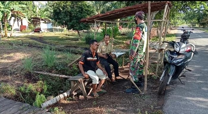 Patroli Karlahut di Kampung Harapan, Kecamatan Sungai Apit Berjalan Aman dan Kondusif