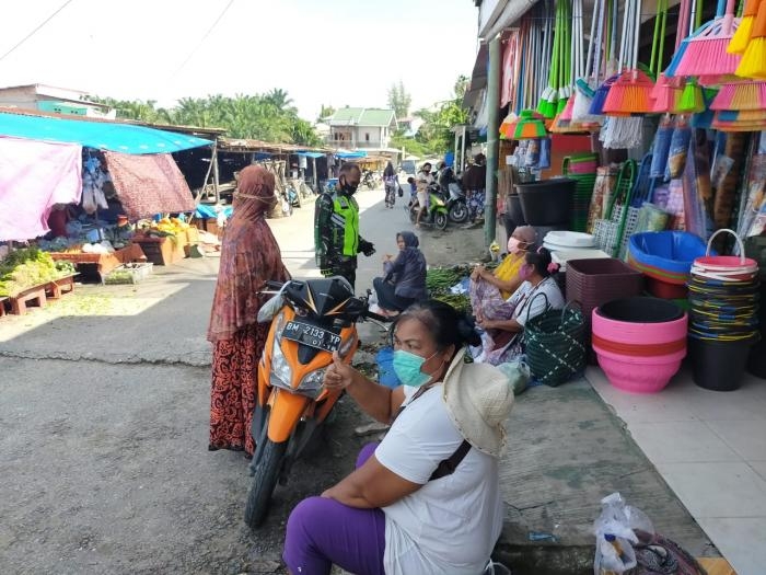 Anggota Danramil 09/Minas Kembali gelar gakplin protokol kesehatan