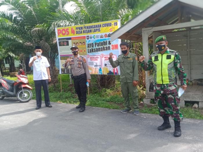 Cegah Covid 19, Babinsa Desa Resam Lapis Dan Polri Kembali Gelar Patroli 