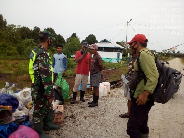 Cegah Penularan Covid, Babinsa Desa Tanjung Padang Gelar Sosialisasi