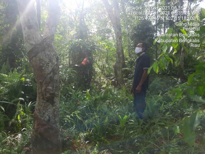 Serda SB Batu Bara Ingatkan Warga Desa Penebal Jauhi Kebakaran Hutan dan Lahan