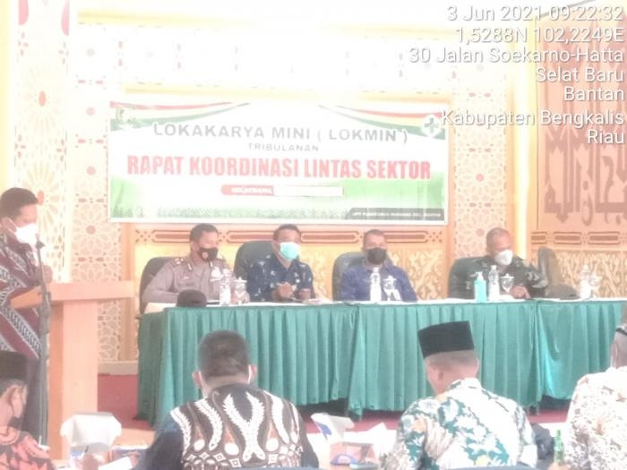 Pantau Vaksinasi, Koramil 01 Bengkalis Gelar Rapat Lintas Sektoral
