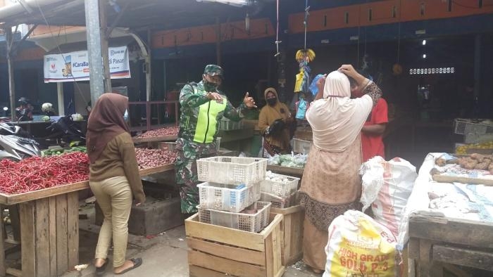 Putus Covid 19, Personil Koramil 01 Bengkalis Gelar Operasi Bantuan Kemanusiaan