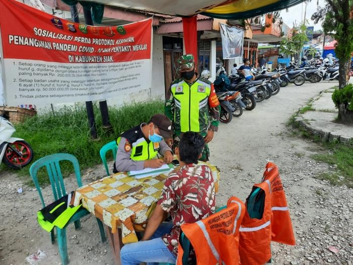 Puasa Ke 8 Ramadhan, Personil Koramil 9 Minas Kembali Gelar Operasi Yustisi