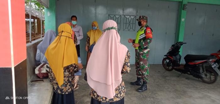 Anggota Danramil 08/Merbau kembali gelar Gakplin protokol kesehatan