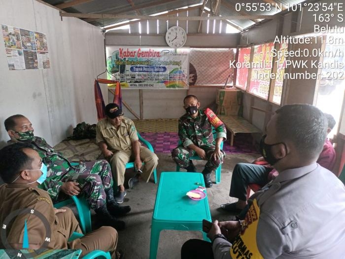 Cegah Covid 19, Peltu JP Sihombing Terapkan Aturan Prokes di Kampung Belutu Kandis