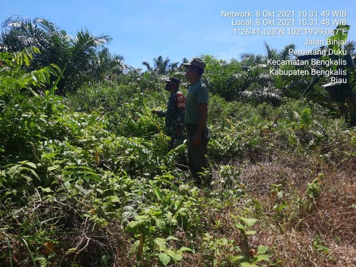 Serda SB Batu Bara Ingatkan Warga Desa Pematang Duku Jauhi Kebakaran Hutan dan Lahan