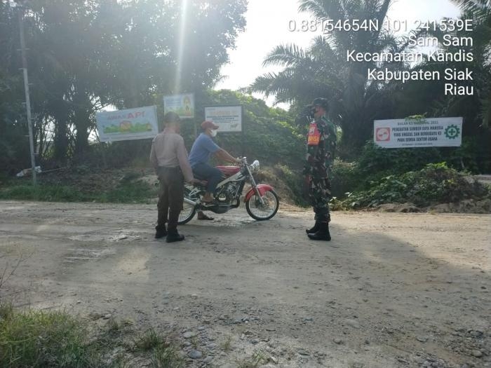 Putus Mata Rantai Covid 19, Serma GN Munthe Giat Lakukan Patroli Prokes di Kampung Bekalar